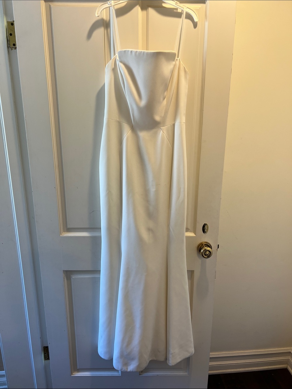 Jill Stuart Ivory Satin Spaghetti-Strap Wedding Dress